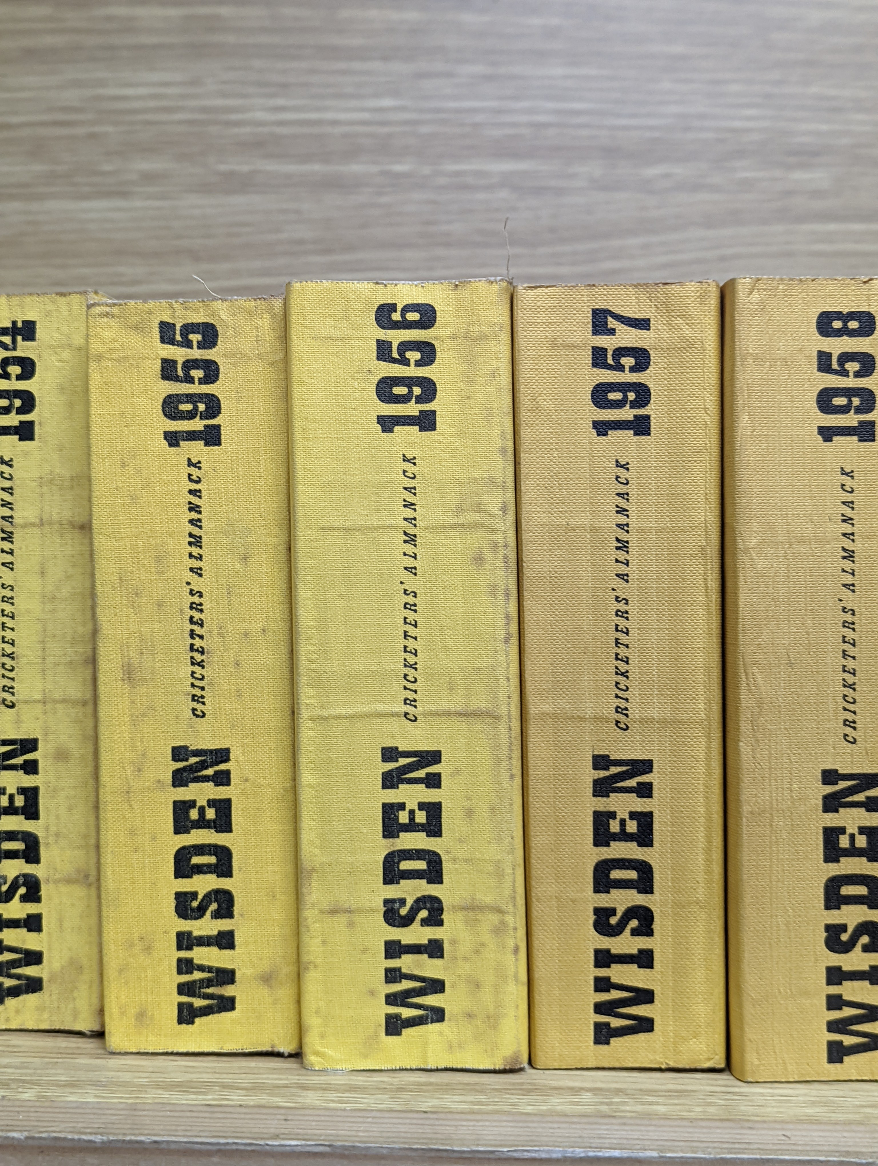 Wisdens Almanack, 73 volumes, 1947-1964, 1966-2020 and one other Wisden edition “On the Ashes”.